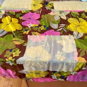 Floral print square scarf